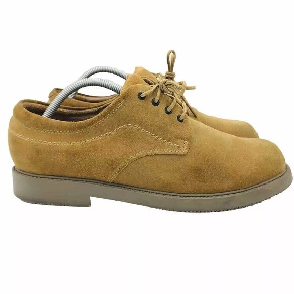 St John’s Bay Shoes Mens Size 10 M Tan Leather Suede Lace...
